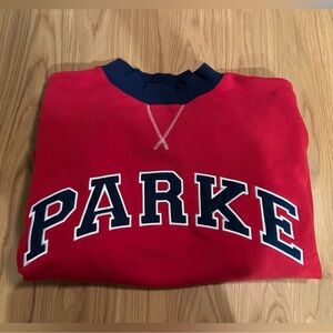 Parker Red and Blue Mockneck NWOT